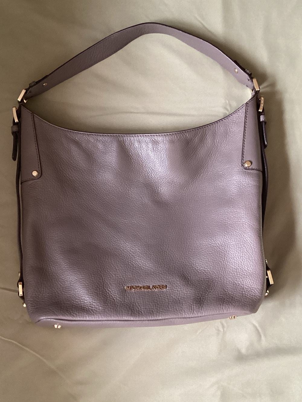 Michael Kors Leather Shoulder Hobo with Gold Hardware